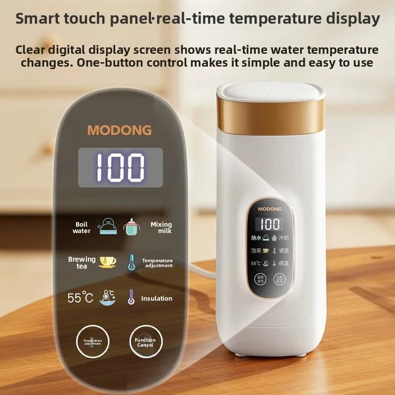Tasse chauffante électrique portable 650ml avec revêtement intérieur 304 ou 316