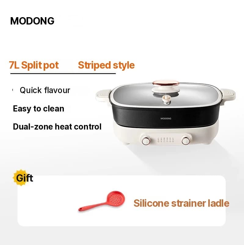 Casserole électrique 7 L avec séparateur ou quatre compartiments, 220 V, poêle divisée