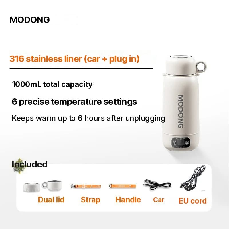 Bouilloire de voyage électrique portable 1L en acier inoxydable 304 ou 316
