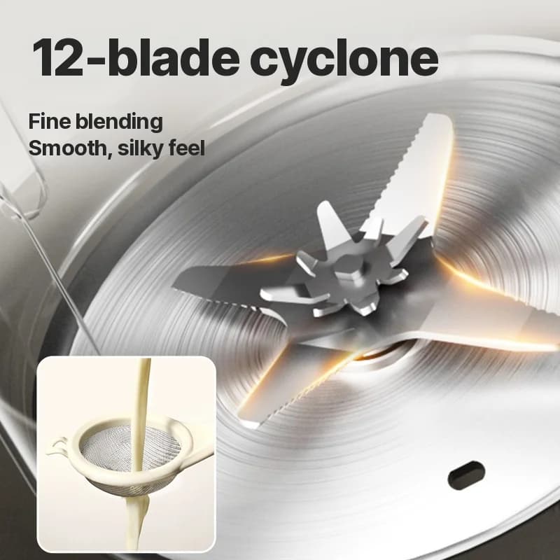 Blender chauffant 1,2 L à commande tactile, acier inoxydable