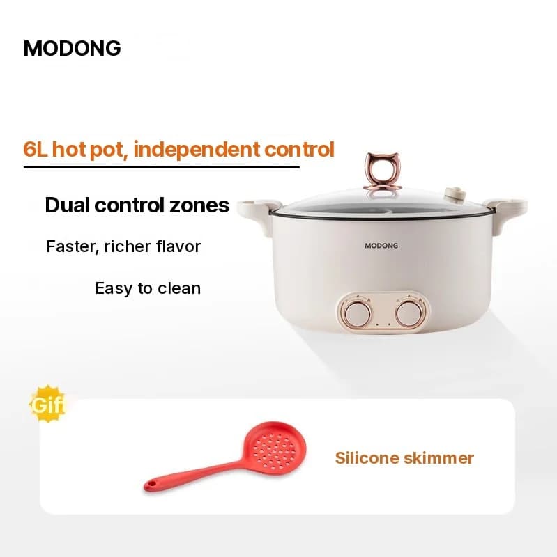 Marmite électrique divisée 6L-8L, 220V, 5-6 personnes