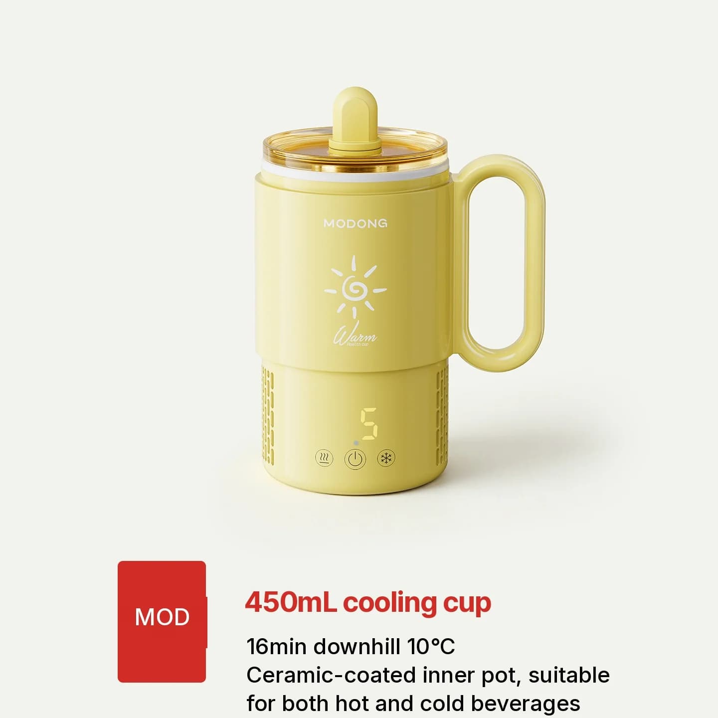 Tasse portable chauffante et réfrigérante 450 mL 36 W commande tactile