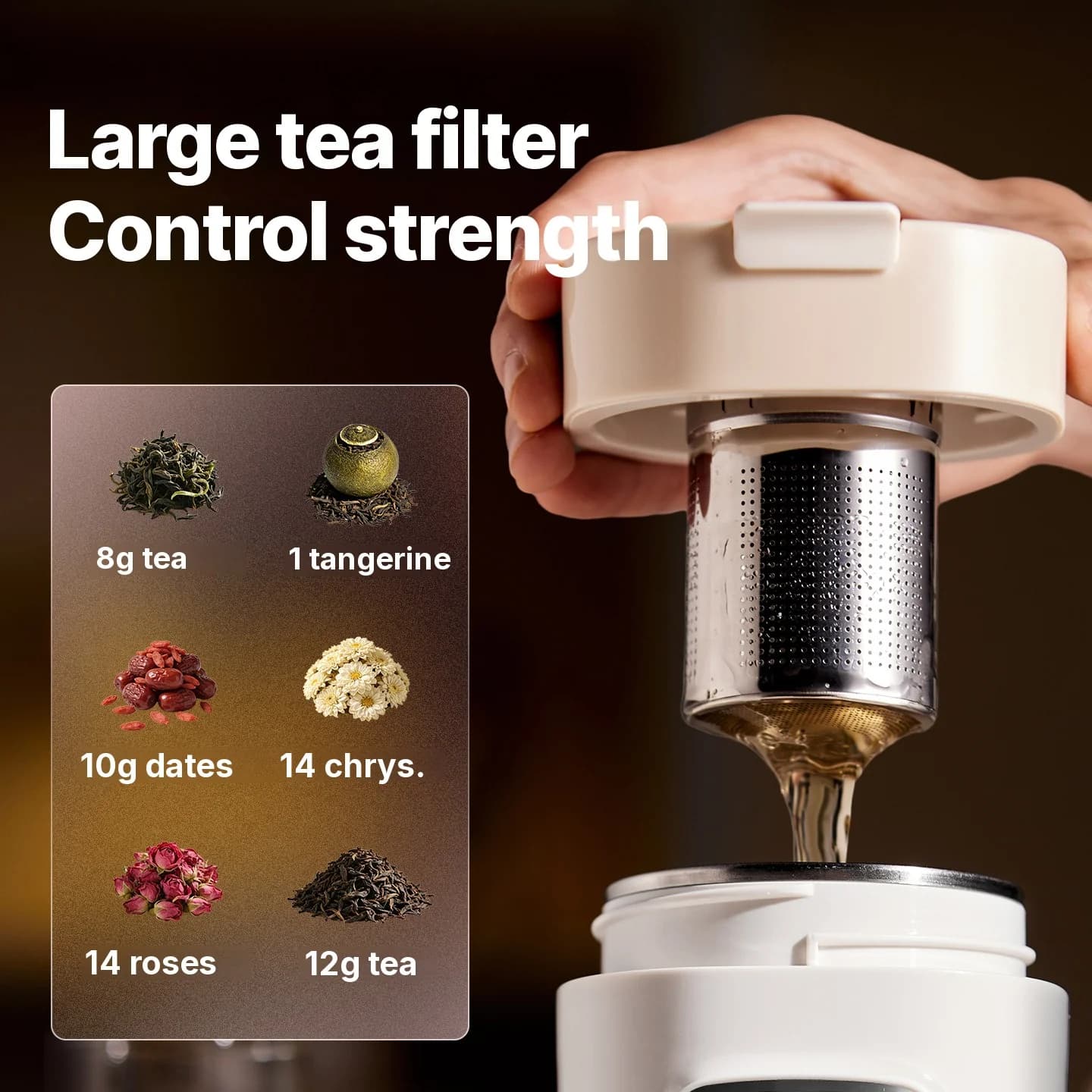 Tasse chauffante électrique portable avec contrôle de la température
