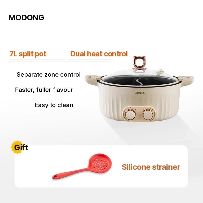 Marmite électrique divisée 6L-8L, 220V, 5-6 personnes