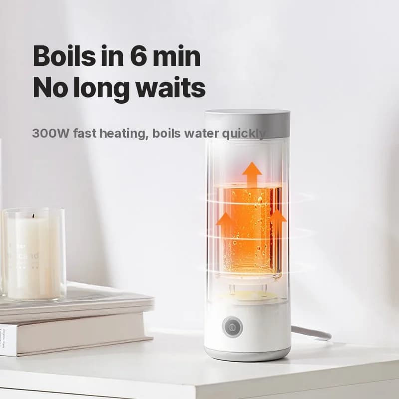 Gobelet chauffant électrique portable 304 acier inoxydable 300ml 220V