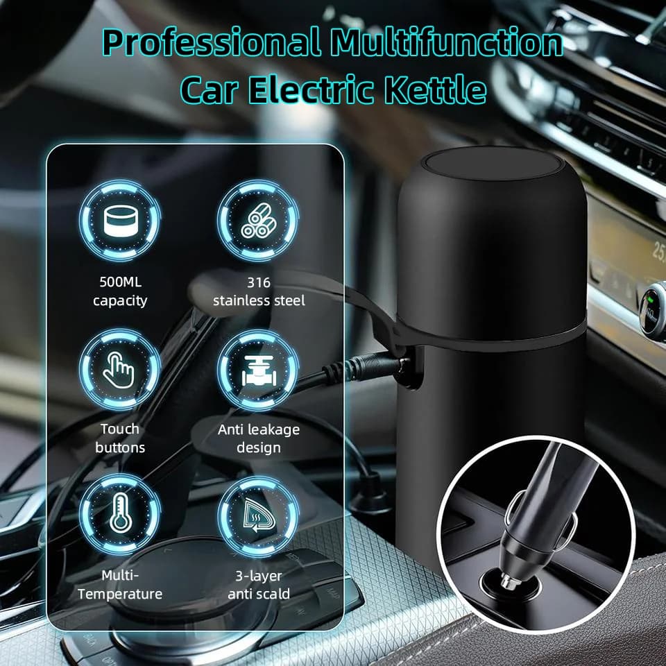 Tasse chauffante pour voiture 500ml 12V/24V