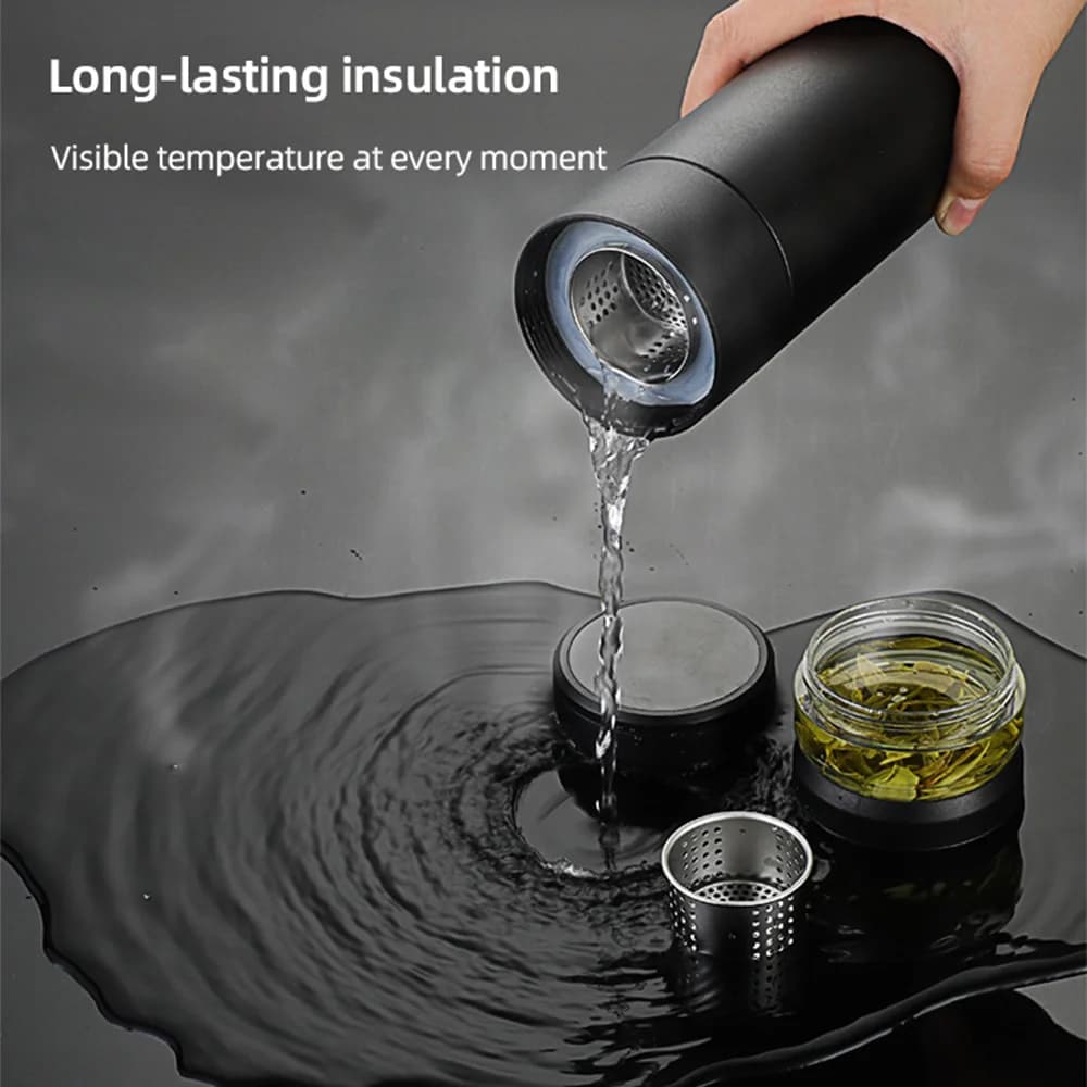 Gourde sous vide avec infuseur à thé 500ml