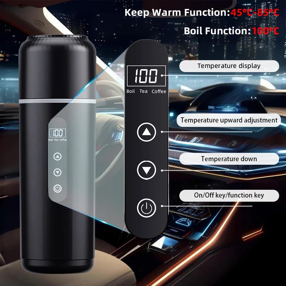 Tasse chauffante pour voiture 500ml 12V/24V