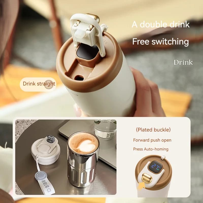 Bouteille thermos 450ml avec affichage de température