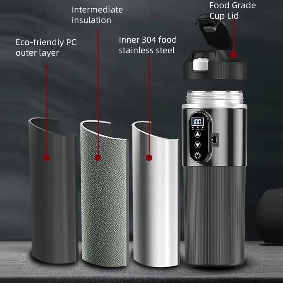 Tasse chauffante électrique 500ml 12V/24V
