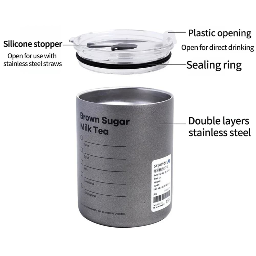 Gobelet thermos à paille 600ml