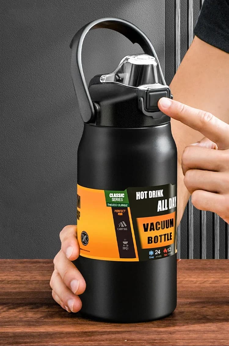 Tumbler thermos d’extérieur avec paille 0.8-1.5L