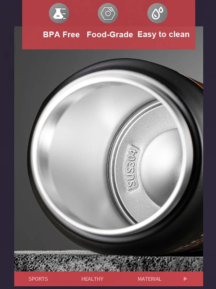 Tumbler thermos d’extérieur avec paille 0.8-1.5L